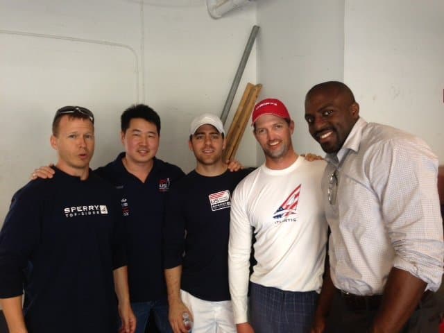 Dr. Koh with four members of a sailing team